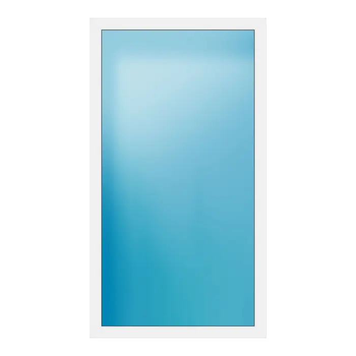 Festverglasung aus Kunststoff 118x214 cm Weiß