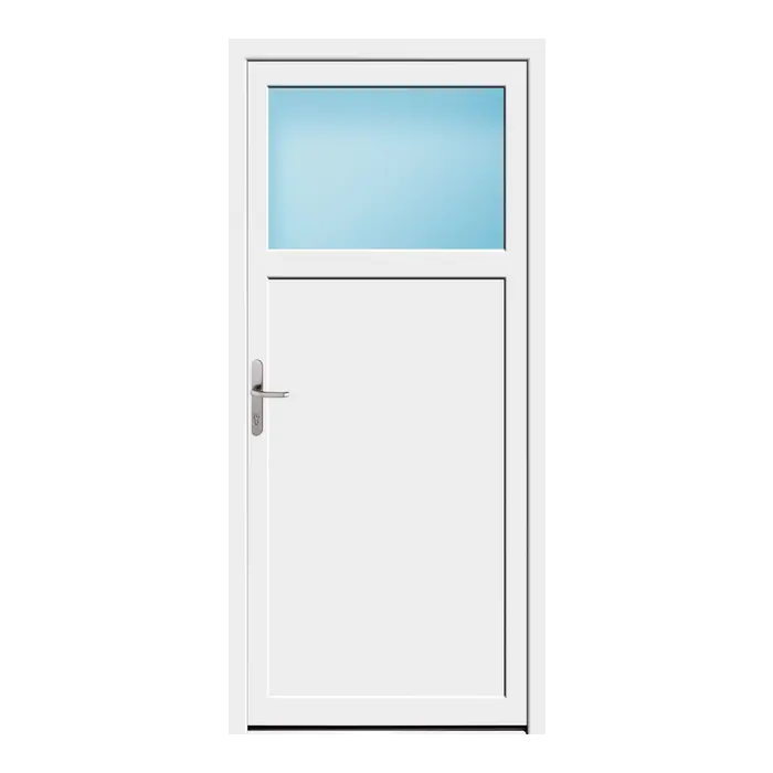 Nebeneingangstür 99x217 cm 1/3 Glas Weiß