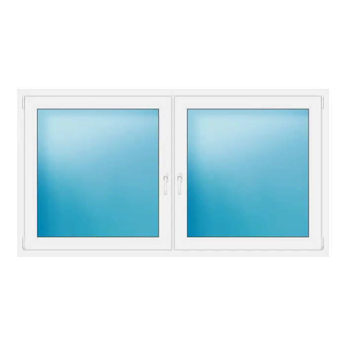 Zweiflügeliges Kunststofffenster 200x108 cm Weiß