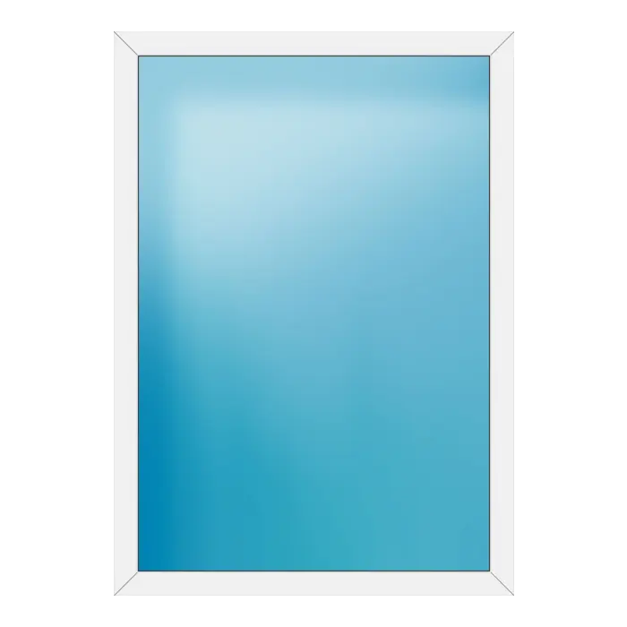 Festverglasung aus Kunststoff 132x186 cm Weiß