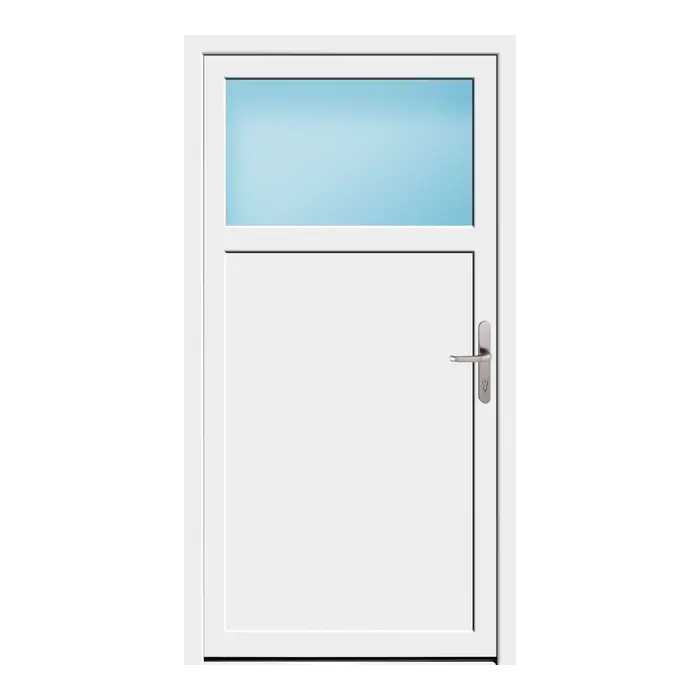 Nebeneingangstür 96x182 cm 1/3 Glas Weiß