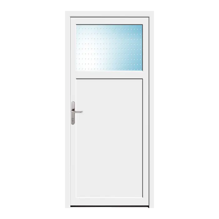 Nebeneingangstür 90x200 cm 1/3 Glas Weiß