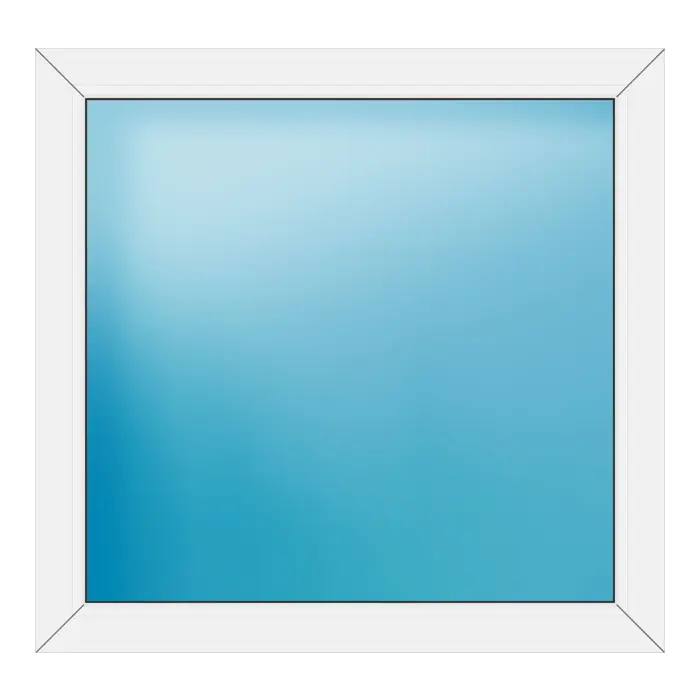 Festverglasung aus Kunststoff 100x96 cm Weiß