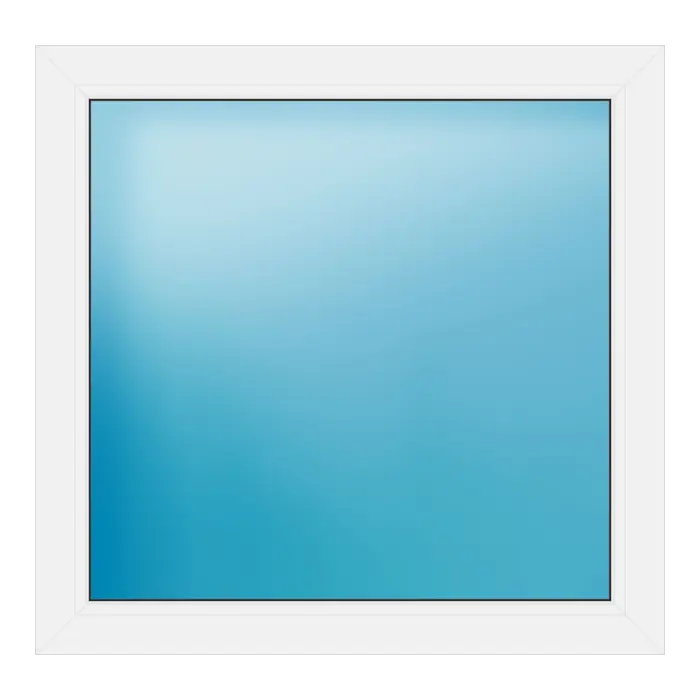 Festverglasung aus Kunststoff 93x90 cm Weiß