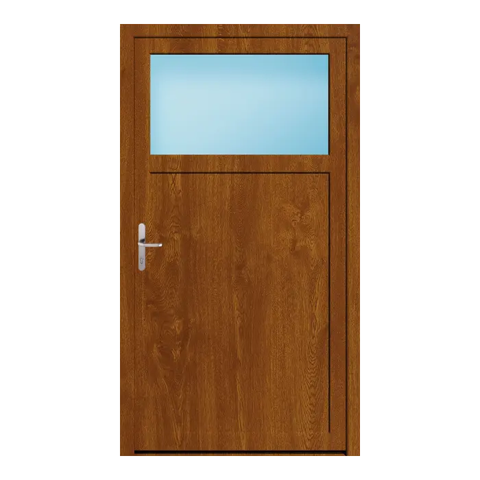 Nebeneingangstür 120x216 cm 1/3 Glas Golden Oak genarbt