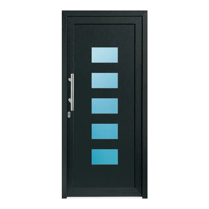 Haustür Kunststoff 92x202 cm Merkur Anthrazitgrau genarbt