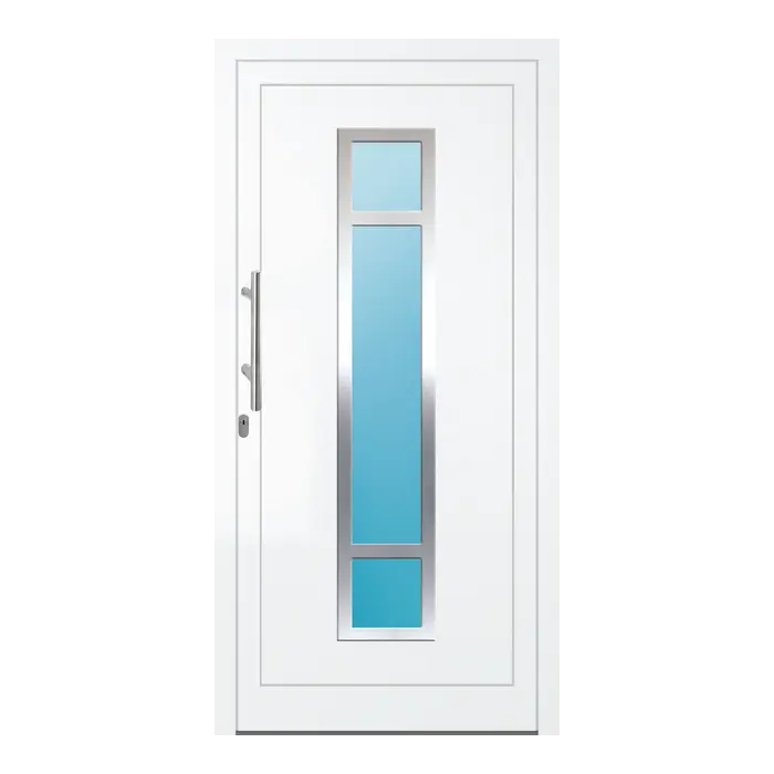 Haustür Aluminium 98x198 cm Prezo Top 01 Verkehrsweiß RAL 9016