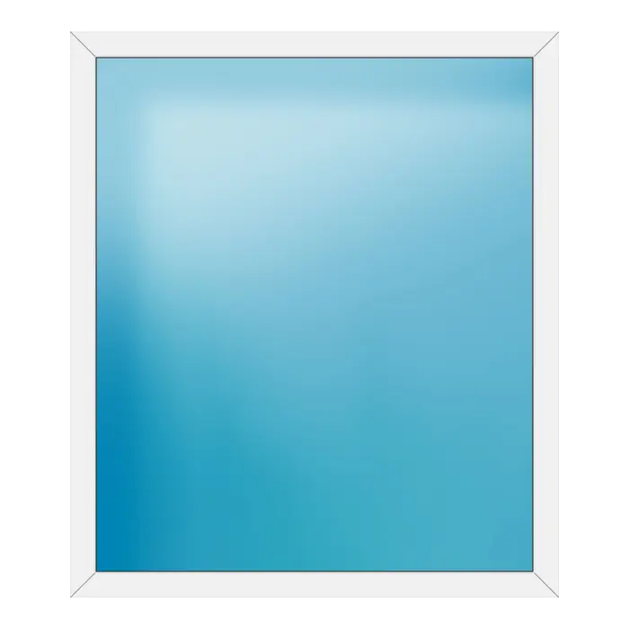 Festverglasung aus Kunststoff 152x176 cm Weiß