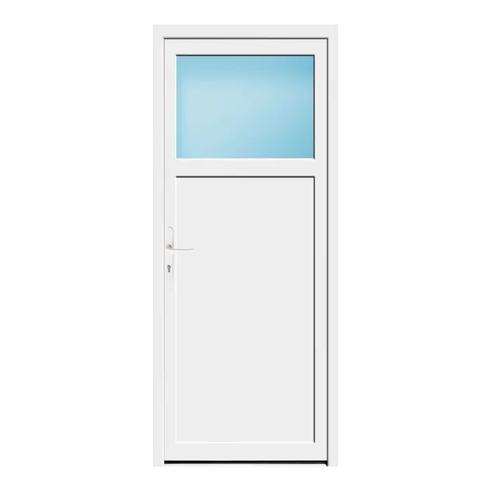 Nebeneingangstür 83x198 cm 1/3 Glas Weiß