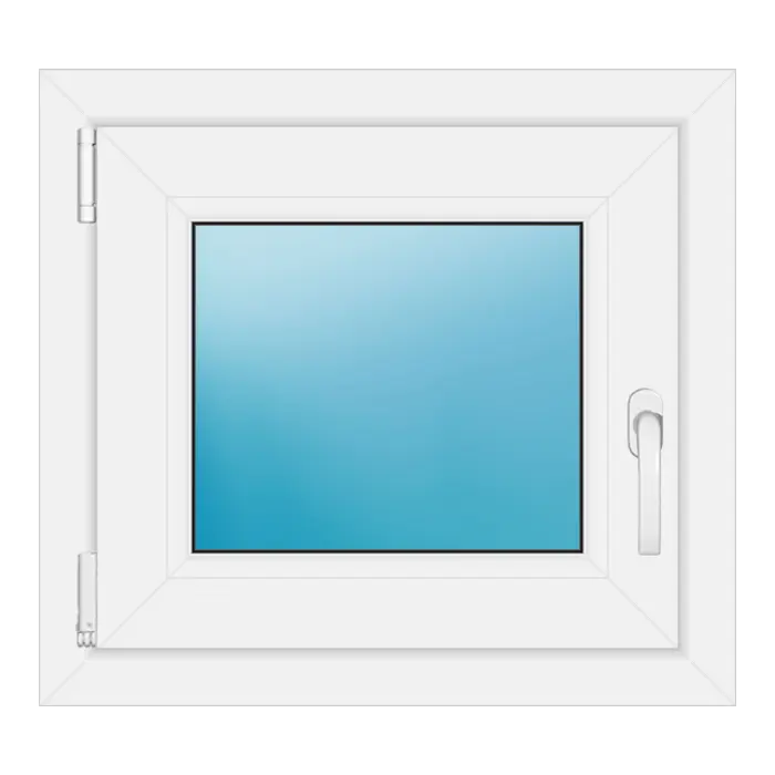 Einflügeliges Kunststofffenster 58x53 cm Weiß
