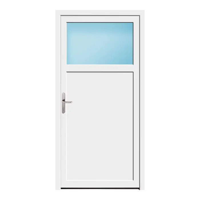 Nebeneingangstür 102x206 cm 1/3 Glas Weiß