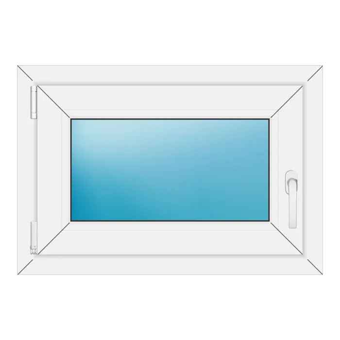 Einflügeliges Kunststofffenster 73x50 cm Weiß