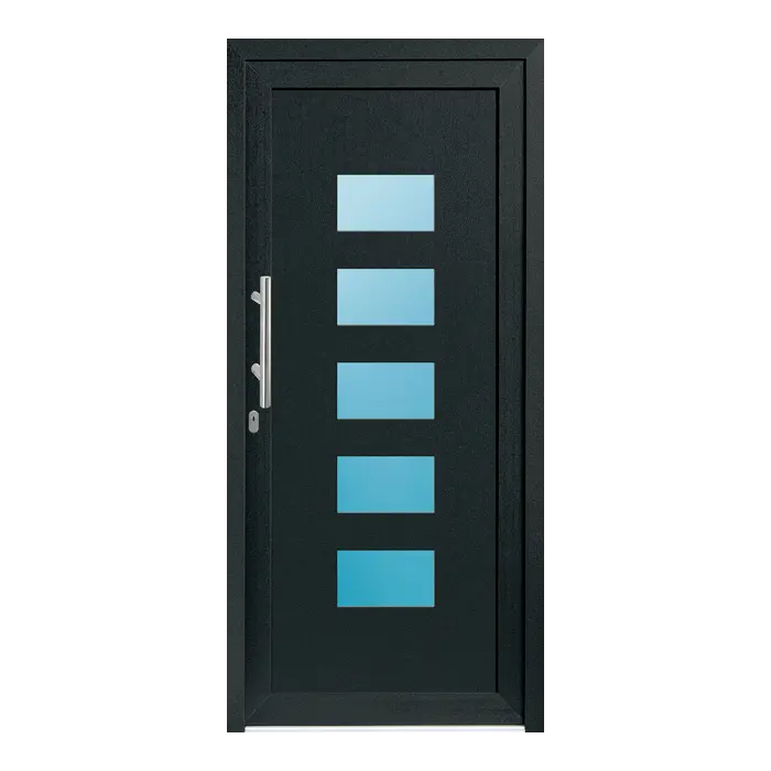 Haustür Kunststoff 96x210 cm Merkur Anthrazit-Grau genarbt