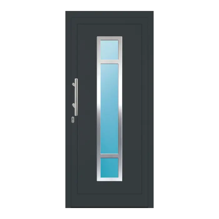 Haustür Aluminium 94x210 cm Prezo Top 01 Anthrazitgrau RAL 7016