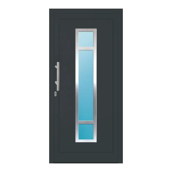 Haustür Aluminium 102x214 cm Prezo Top 01 Anthrazitgrau RAL 7016