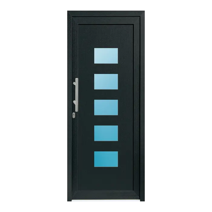 Haustür Kunststoff 92x226 cm Merkur Anthrazitgrau genarbt