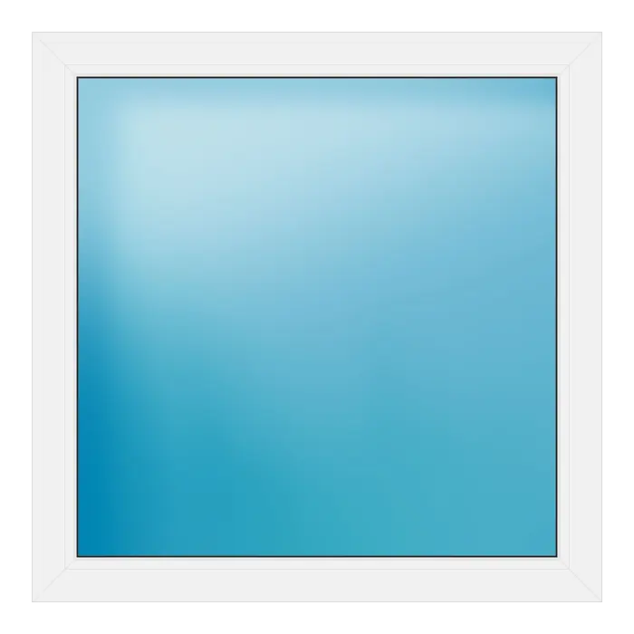 Festverglasung aus Kunststoff 101x101 cm Weiß