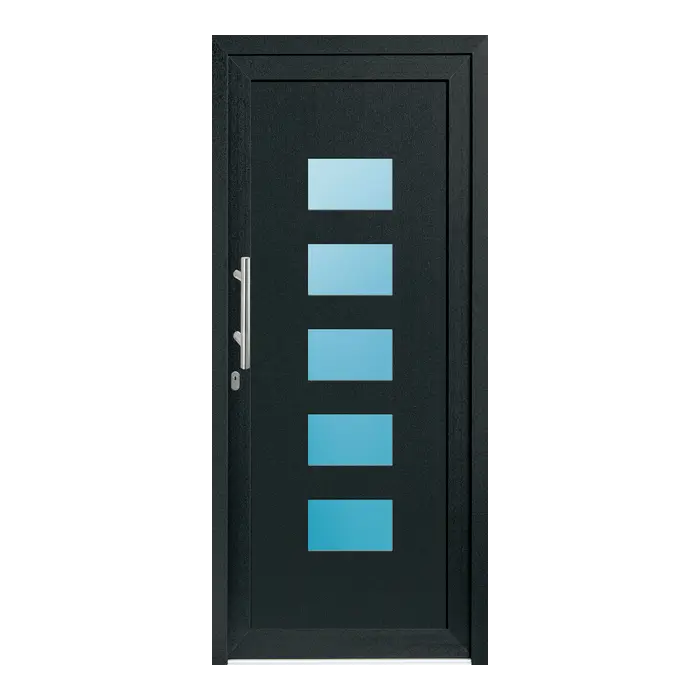 Haustür Kunststoff 98x224 cm Merkur Anthrazit-Grau genarbt