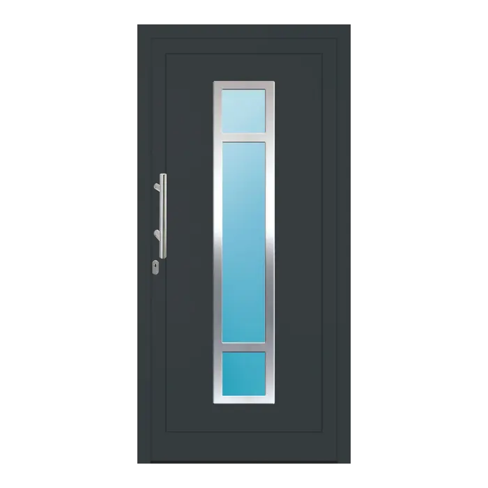 Haustür Aluminium 100x206 cm Prezo Top 01 Anthrazitgrau RAL 7016