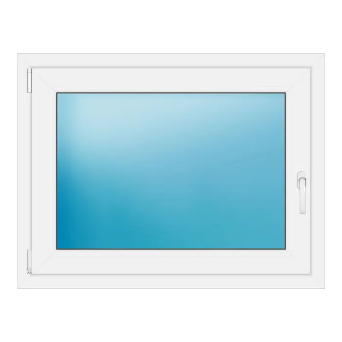 Einflügeliges Kunststofffenster 100x76,5 cm Weiß