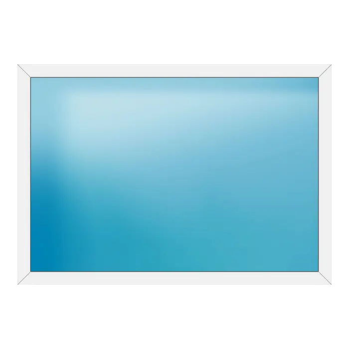 Festverglasung aus Kunststoff 194x136 cm Weiß