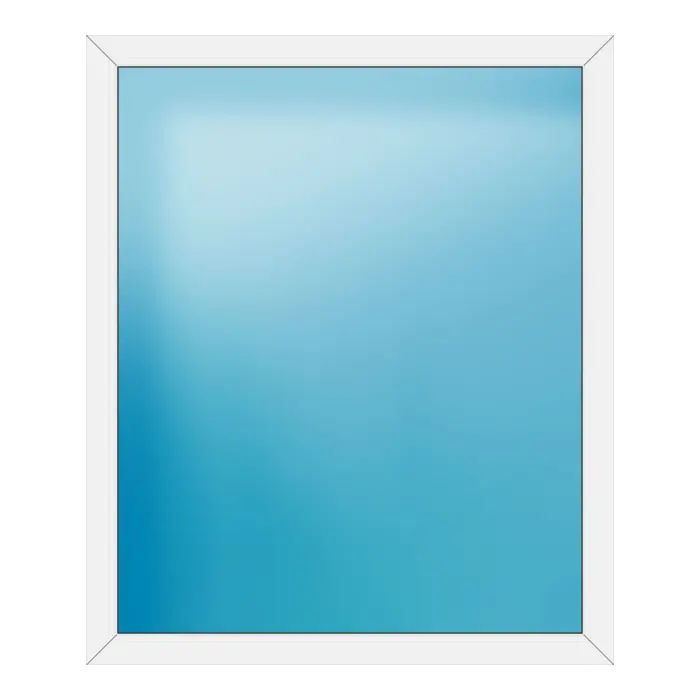 Festverglasung aus Kunststoff 134x160 cm Weiß