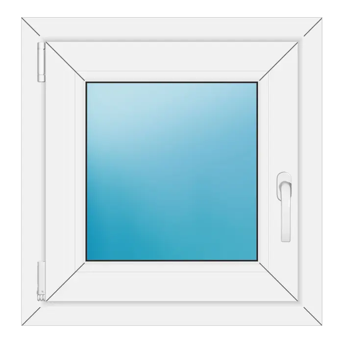 Einflügeliges Kunststofffenster 59,5x61 cm Weiß