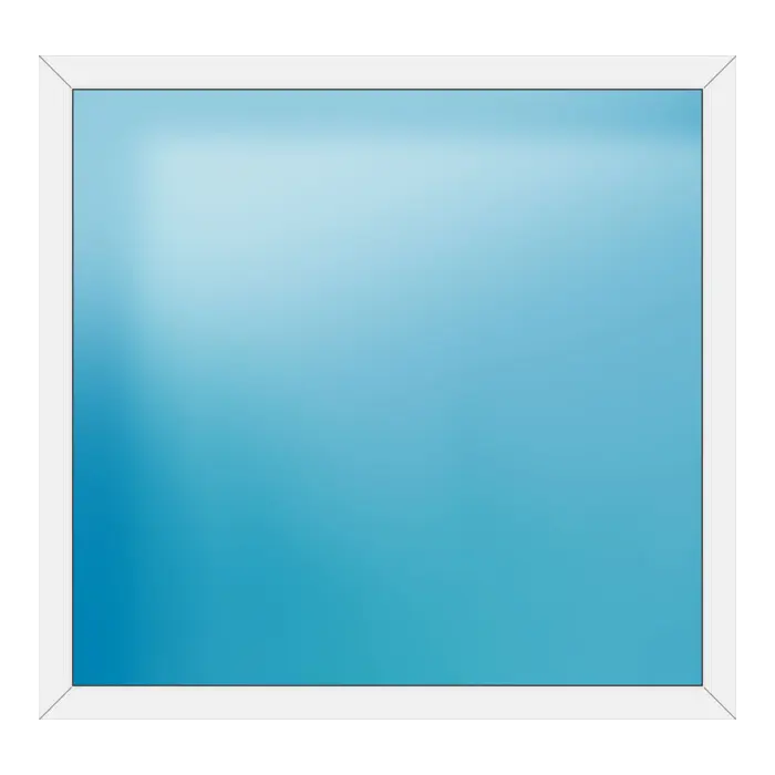 Festverglasung aus Kunststoff 166x158 cm Weiß
