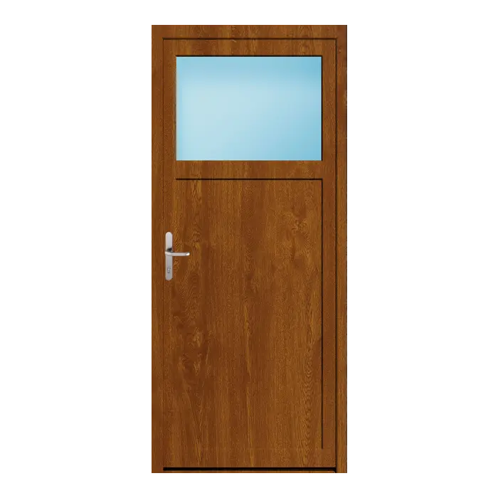 Nebeneingangstür 96x220 cm 1/3 Glas Golden Oak genarbt
