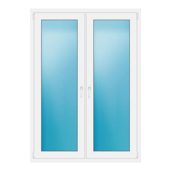 Zweiflügeliges Kunststofffenster 126x175 cm Weiß