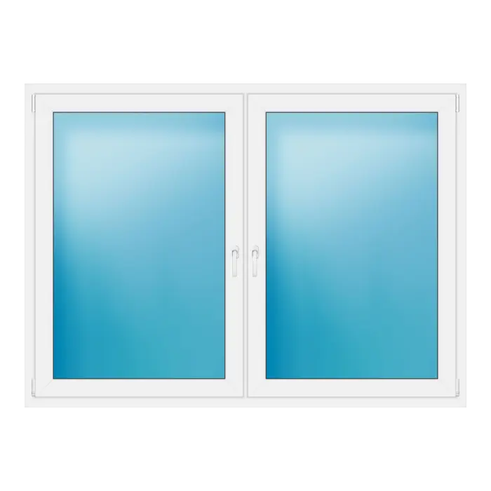Zweiflügeliges Kunststofffenster 198x145 cm Weiß