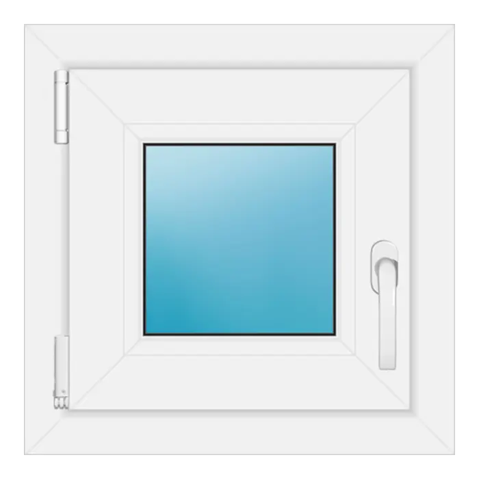 Einflügeliges Kunststofffenster 46x46 cm Weiß