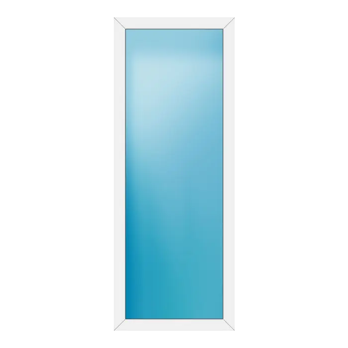Festverglasung aus Kunststoff 84x218 cm Weiß