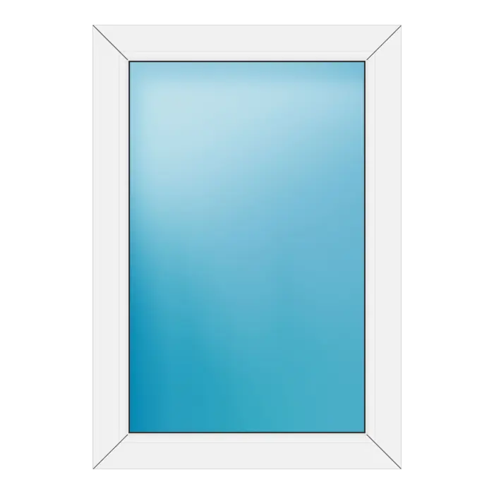 Festverglasung aus Kunststoff 68x98 cm Weiß