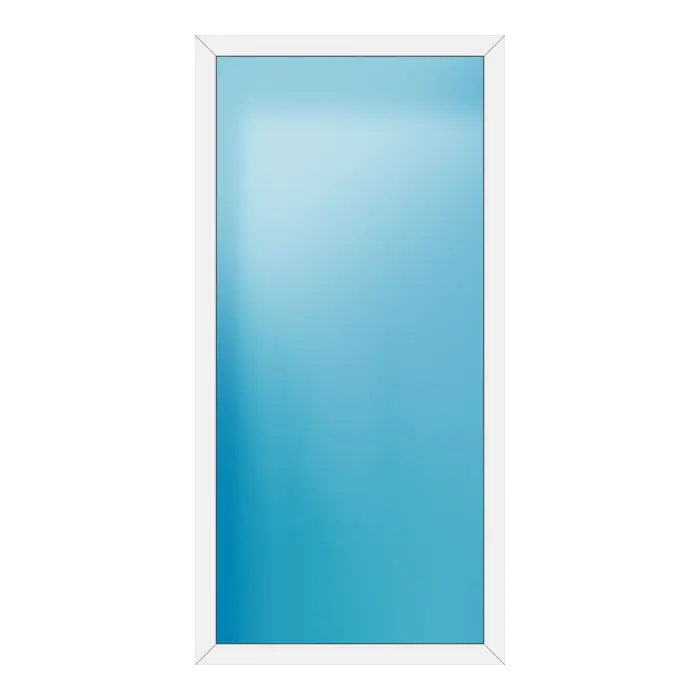 Festverglasung aus Kunststoff 118x240 cm Weiß