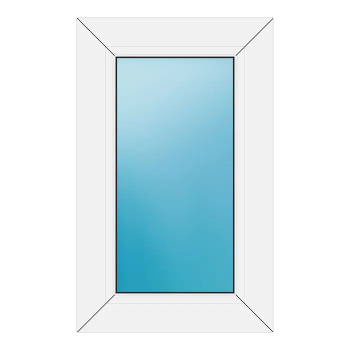 Festverglasung aus Kunststoff 40x64 cm Weiß
