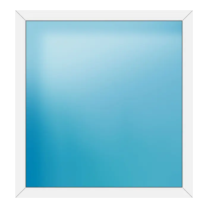 Festverglasung aus Kunststoff 138x146 cm Weiß