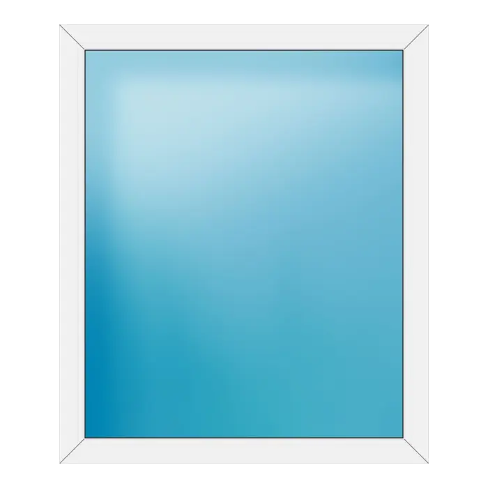 Festverglasung aus Kunststoff 116x138 cm Weiß