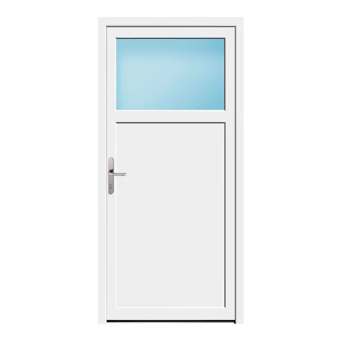 Nebeneingangstür 94x198 cm 1/3 Glas Weiß
