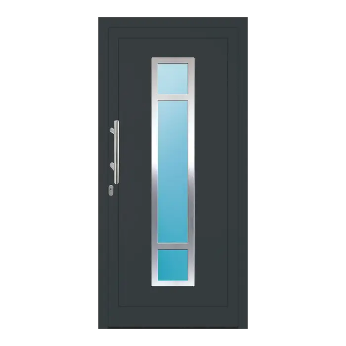 Haustür Aluminium 94x196 cm Prezo Top 01 Anthrazitgrau RAL 7016