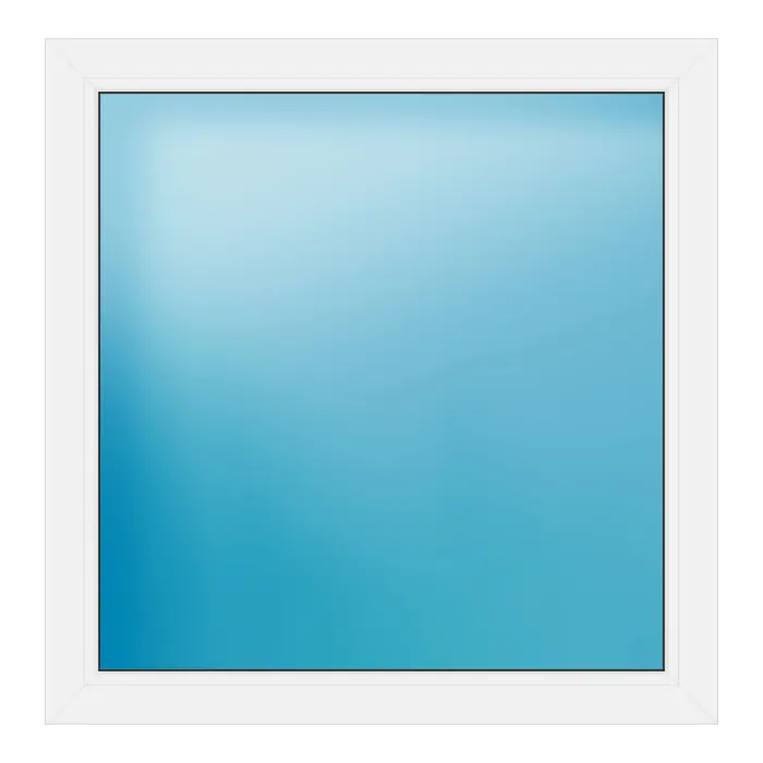Festverglasung aus Kunststoff 100x102 cm Weiß