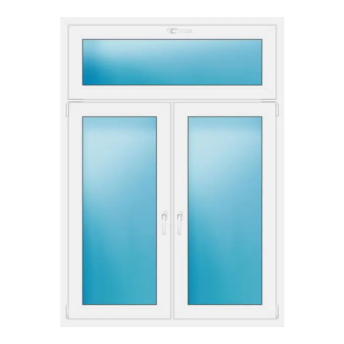 Zweiflügeliges Kunststofffenster 130x180 cm Weiß
