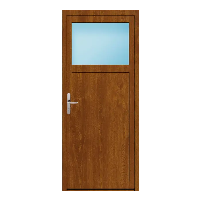 Nebeneingangstür 86x202 cm 1/3 Glas Golden Oak genarbt