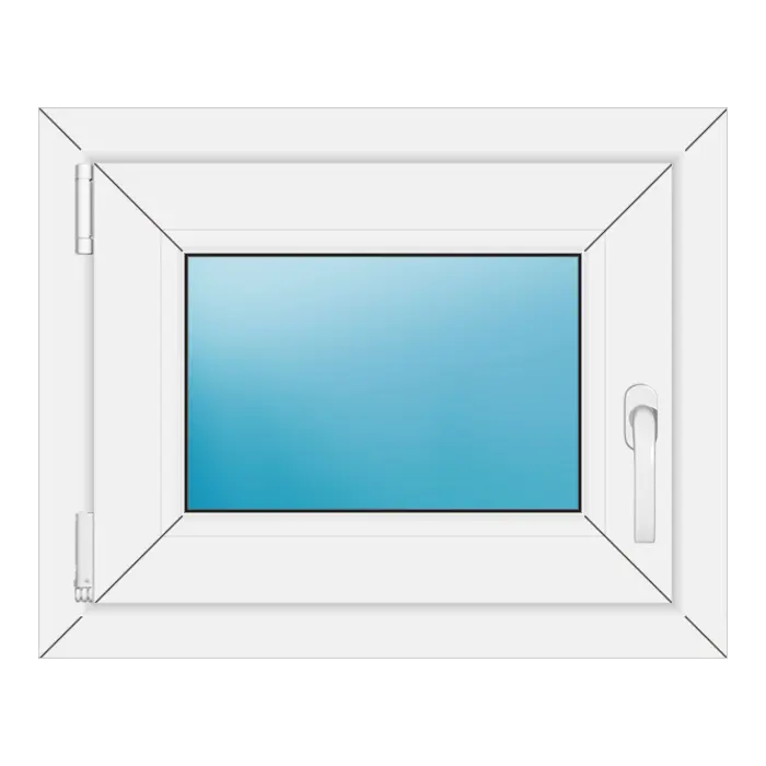 Einflügeliges Kunststofffenster 60x48 cm Weiß