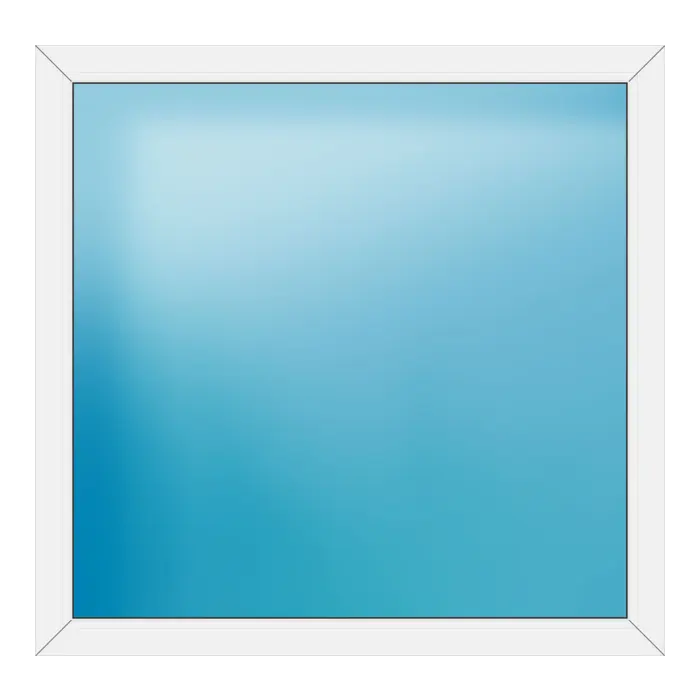 Festverglasung aus Kunststoff 134x130 cm Weiß