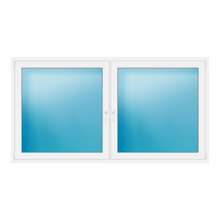 Zweiflügeliges Kunststofffenster 237x126,5 cm Weiß
