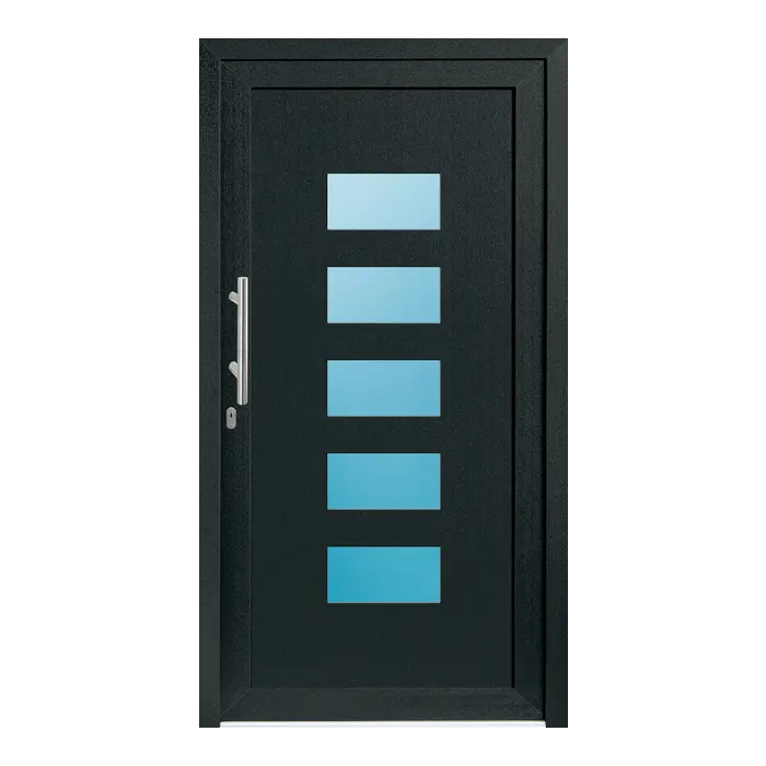 Haustür Kunststoff 115x215 cm Merkur Anthrazitgrau genarbt