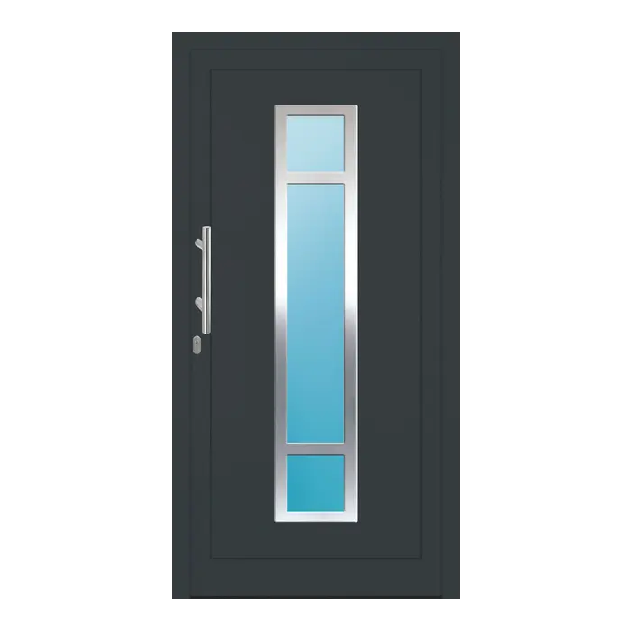 Haustür Aluminium 107x211 cm Prezo Top 01 Anthrazitgrau RAL 7016