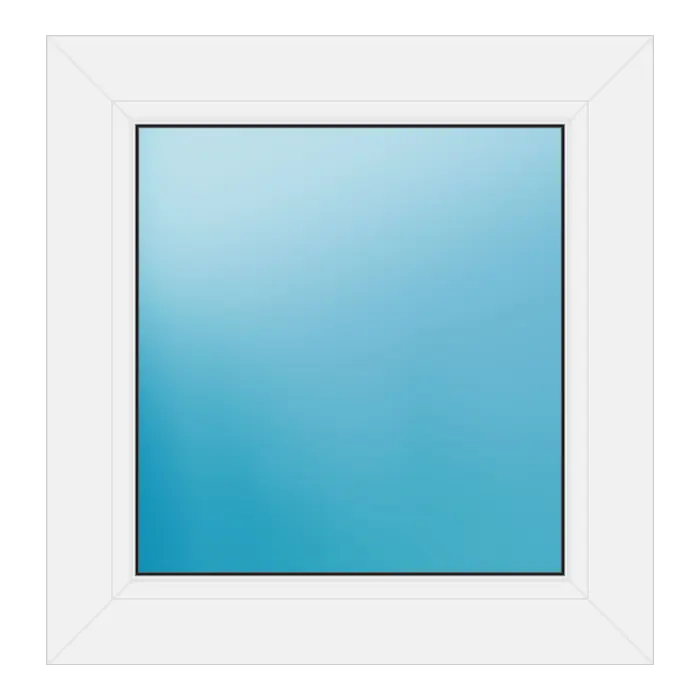 Festverglasung aus Kunststoff 54x56 cm Weiß