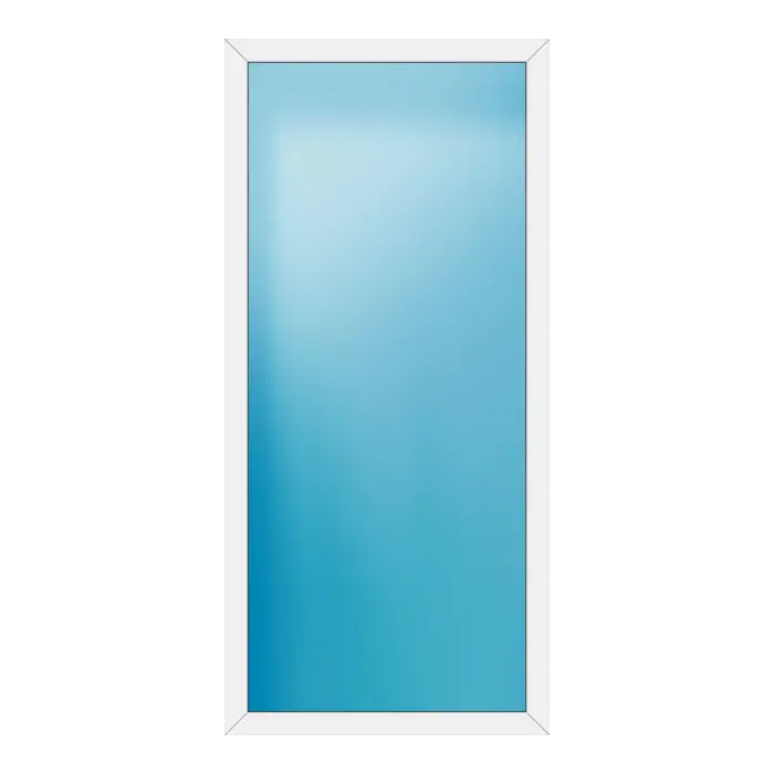 Festverglasung aus Kunststoff 112x240 cm Weiß